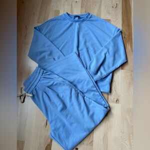 Two Piece Lounge Set- Sweatshirt and Wide Leg Pants